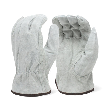 <b>2600</b>- ELITE Quality Grade Grey Split Cowhide Driver Glove