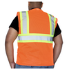 <b>SV702</b>- GLOW SHIELD Class 2 - Safety Vest (Mesh With Silver Stripes - Inner Pockets)