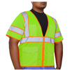 <b>SV703FG</b>- GLOW SHIELD Class 3 - 2 Tones Colors Stripes Vest with sleeves