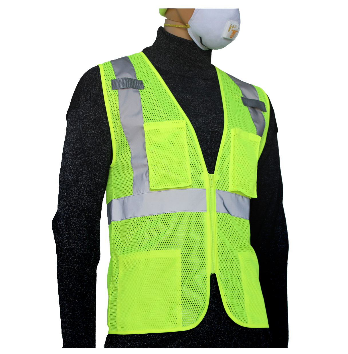 SV712FG GLOW SHIELD Class 2 Safety Vest Multi Pockets Elite Safety Products