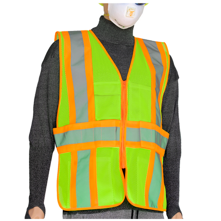 <b>SV722FG</b>- GLOW SHIELD Class 2 - Safety Vest (Expandable Side Panels)