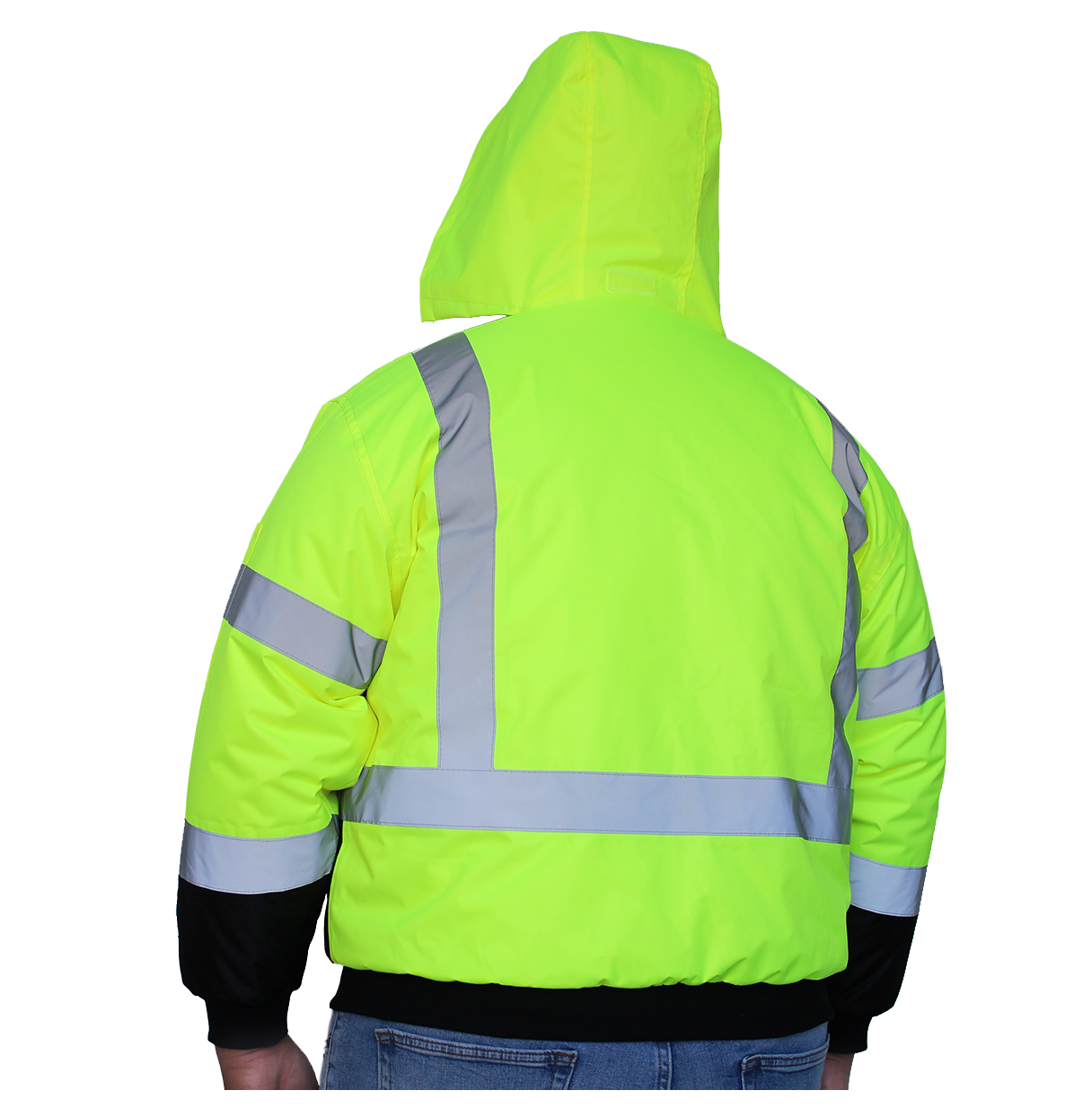 <b>SV753FG</b>- GLOW SHIELD Class 3 Bomber Jacket With Black Bottom
