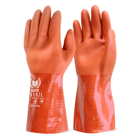 Orange pvc gloves deals
