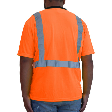 <b>HW102FO</b>- GLOW SHIELD Hi-Viz Orange Class 2 Short Sleeve Mesh T-Shirt