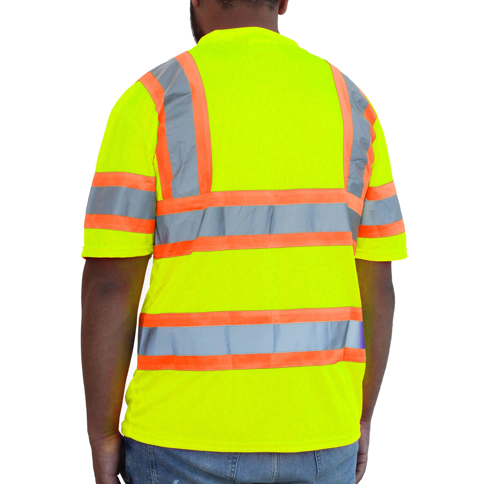 <b>HW103FG</b>- GLOW SHIELD Hi-Viz Green Class 3 Short Sleeve Mesh T-Shirt
