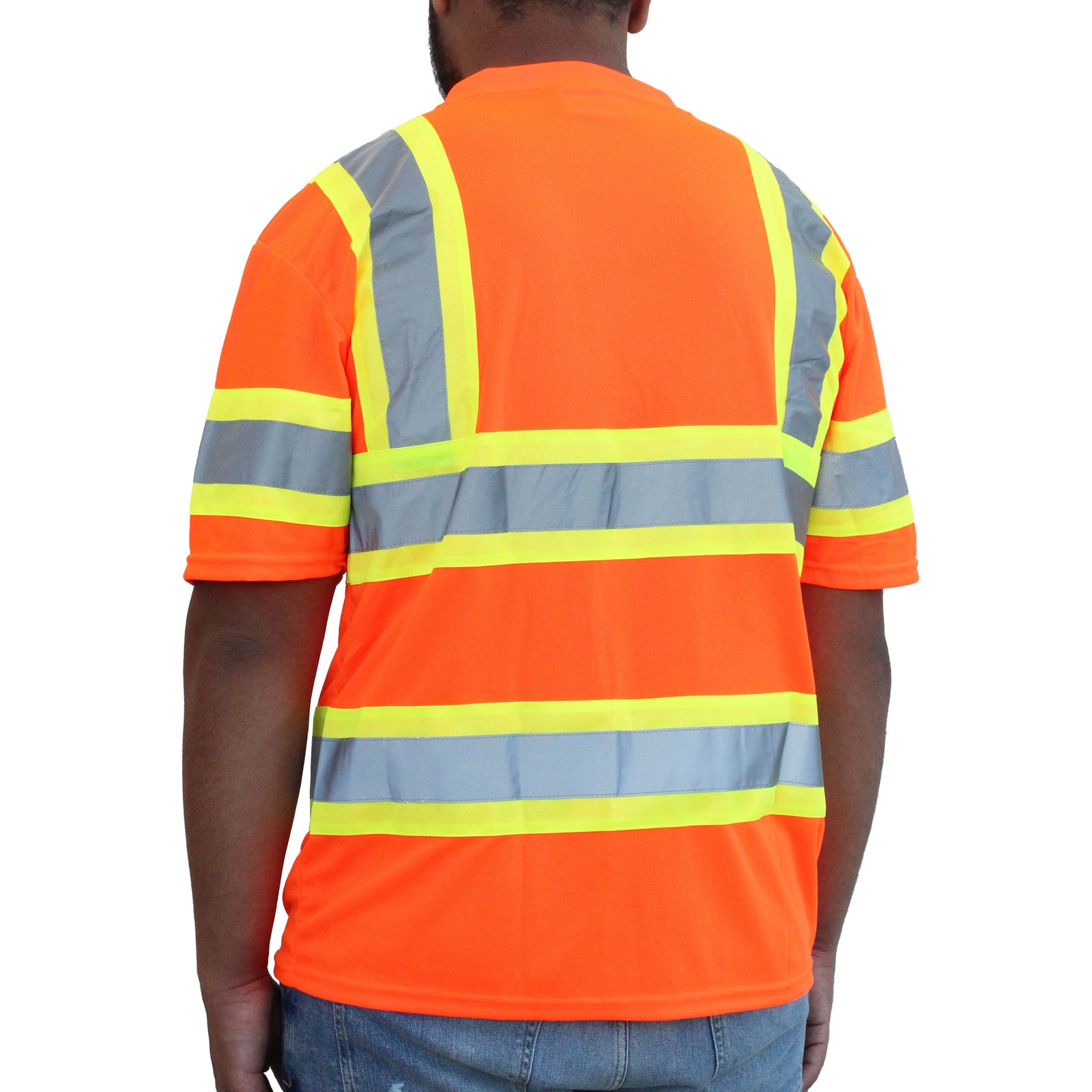 <b>HW103FO</b>- GLOW SHIELD Hi-Viz Orange Class 3 Short Sleeve Mesh T-Shirt