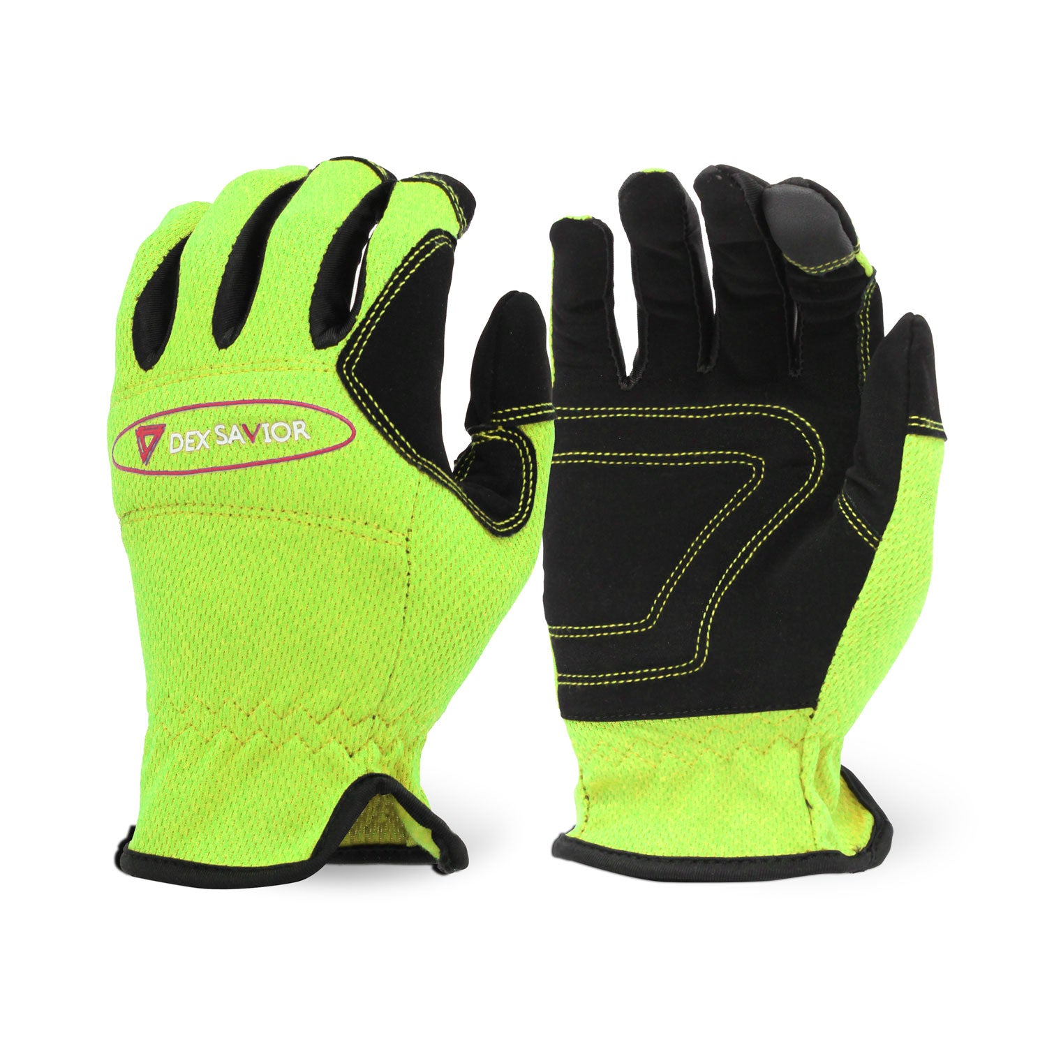 <b>MG100FG</b>- DEX SAVIOR (TOUCH) Lime Green Utilities Mechanic Glove