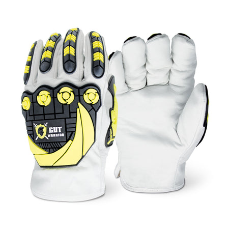 <b>2896</b>- CUT WARRIOR (CUT A6) Premium Grain Goatskin Driver Impact Resistant Gloves